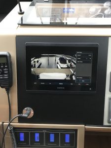Fairline Motor Yacht Garmin upgrade with black matt acrylic backing plate