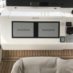 Flybridge upgrade with Garmin Screens on this Fairline 60' motor yacht