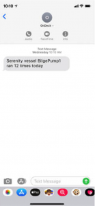 Remote SMS providing vital vessel information
